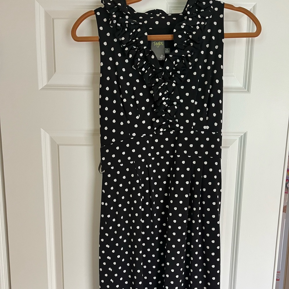 Black and white polka dot size 4 dress